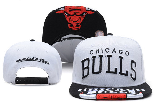 Chicago Bulls White Snapback Hat XDF 1